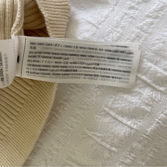 Abercrombie & Fitch Sweater Tank Top Sweet Heart Neckline Cream Size XL - Picture 6 of 6